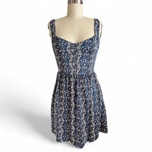 BeBop Navy Floral Mini Dress with Pockets Medium